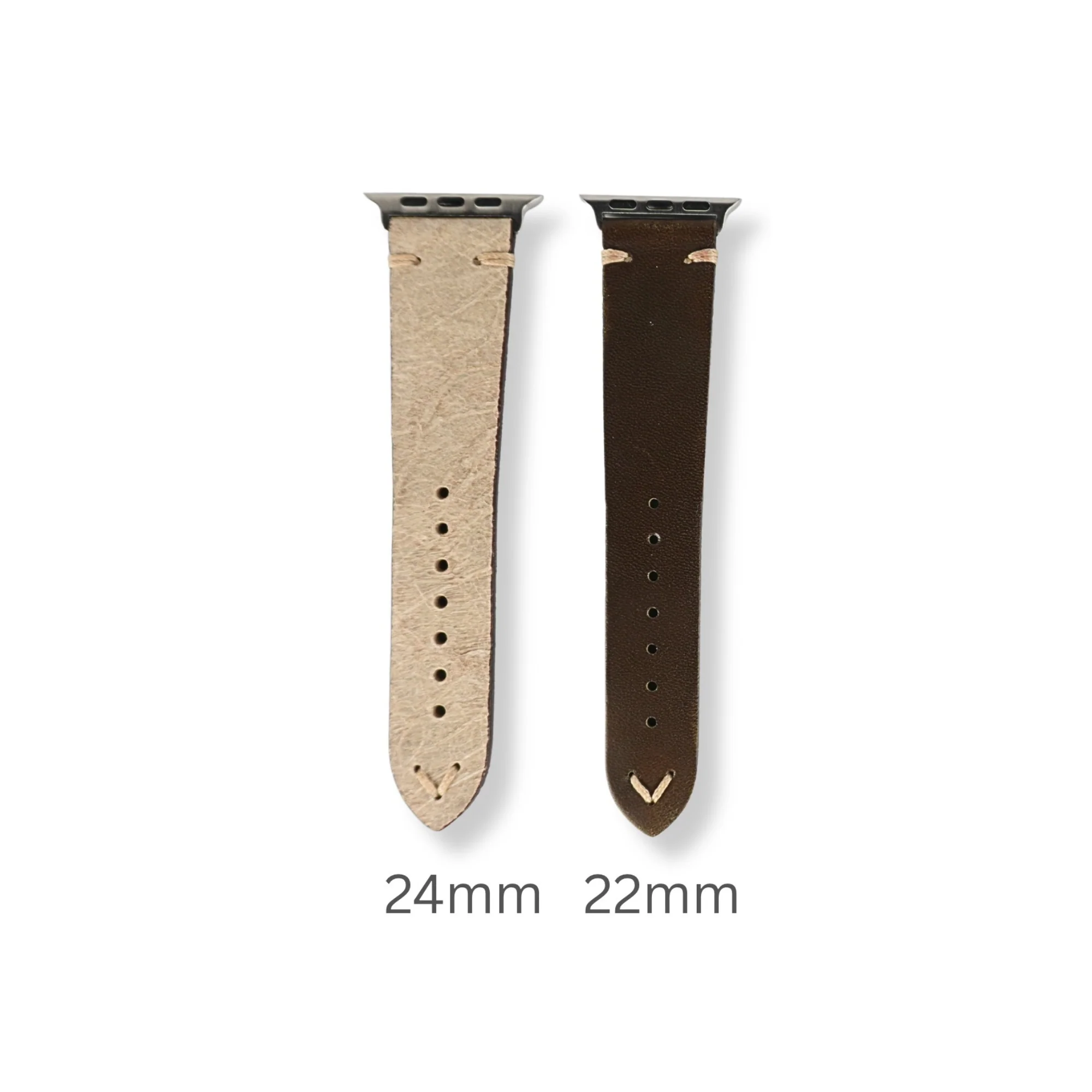 Apple Watch Leather Band Black Hammered Calfskin - Image 9