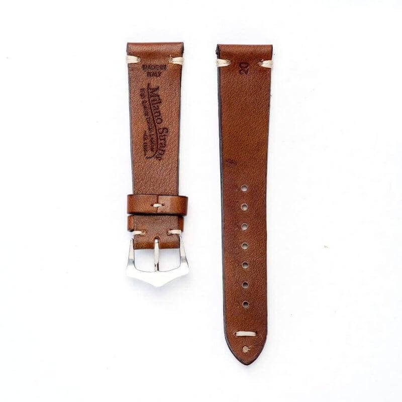 Brown Leather Vintage Watch Strap - Brown - Image 3