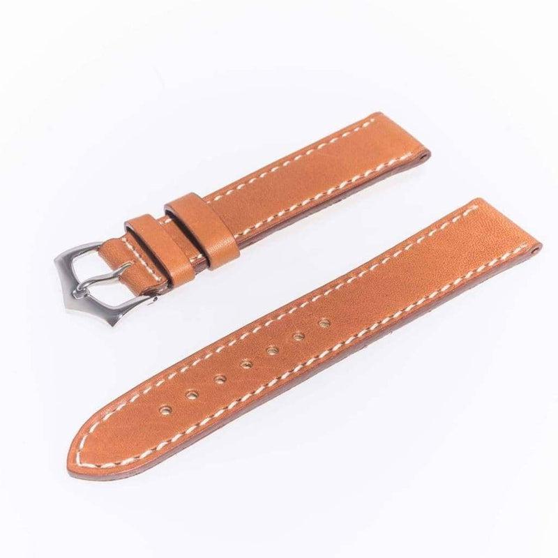 Cognac Grand Cavalier Cuir Flat Watch Strap - Image 3