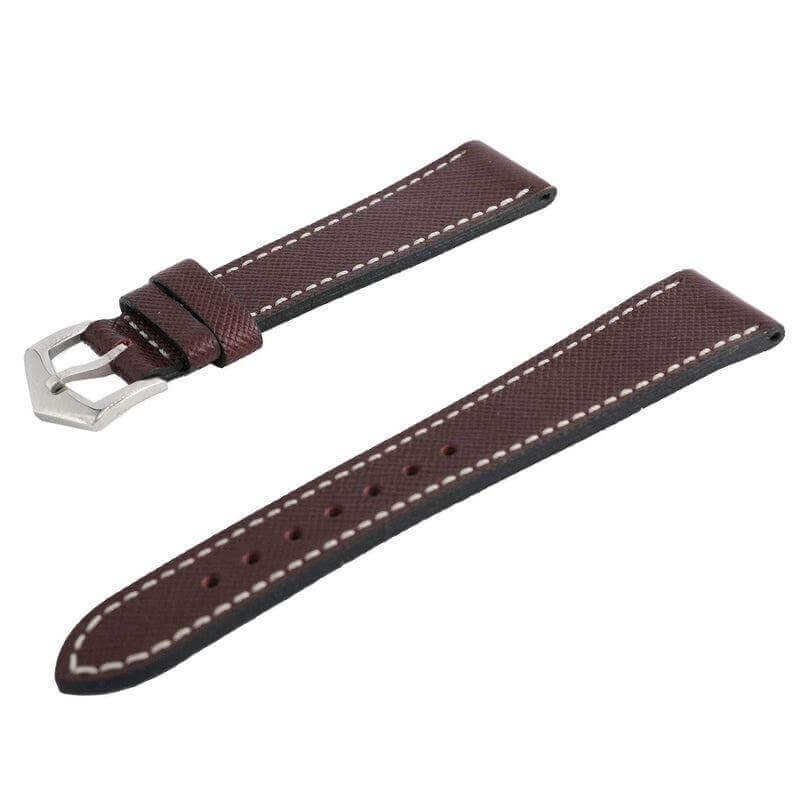 Cognac Saffiano  Leather Watch Strap - Image 4