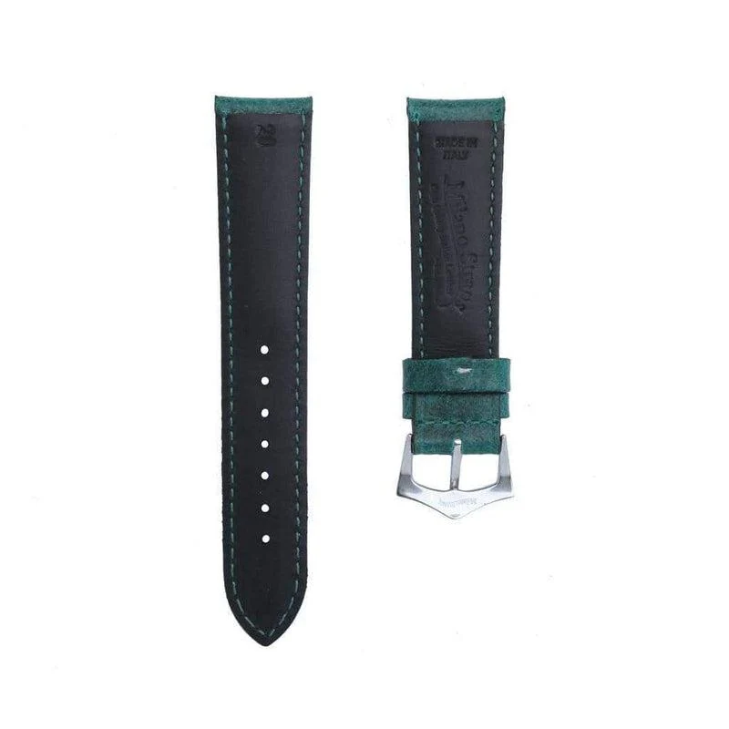 Green Leather Watch Strap - Image 3