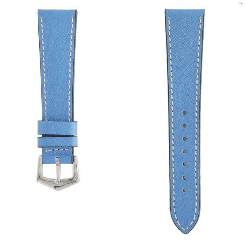 Light Blue Saffiano Leather Watch Strap - Image 3