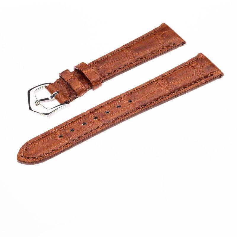 Matt Cognac Alligator Watch Strap - Image 3