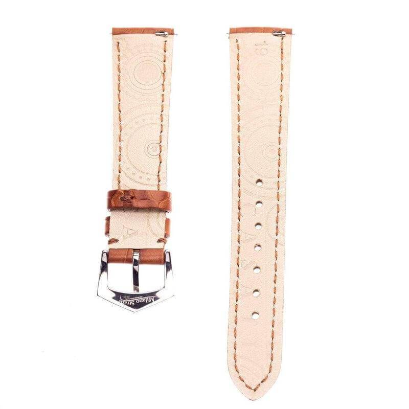 Matt Cognac Alligator Watch Strap - Image 4