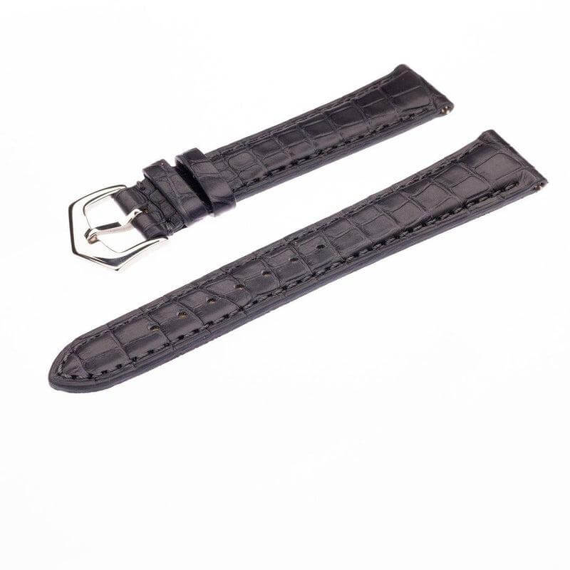Matt Dark Grey Alligator Watch Strap - Image 7