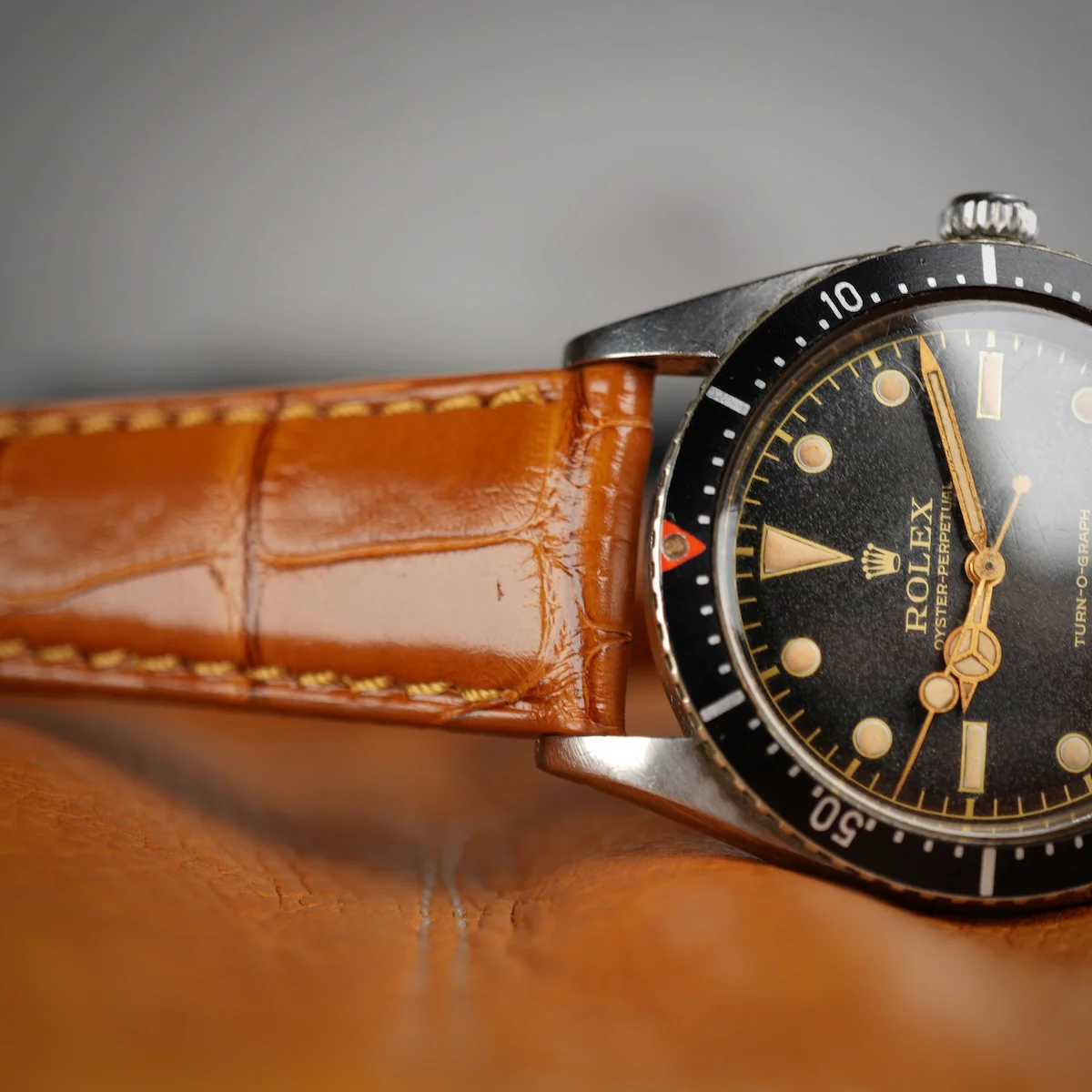 Millenium Cognac Alligator Watch Strap - Image 4