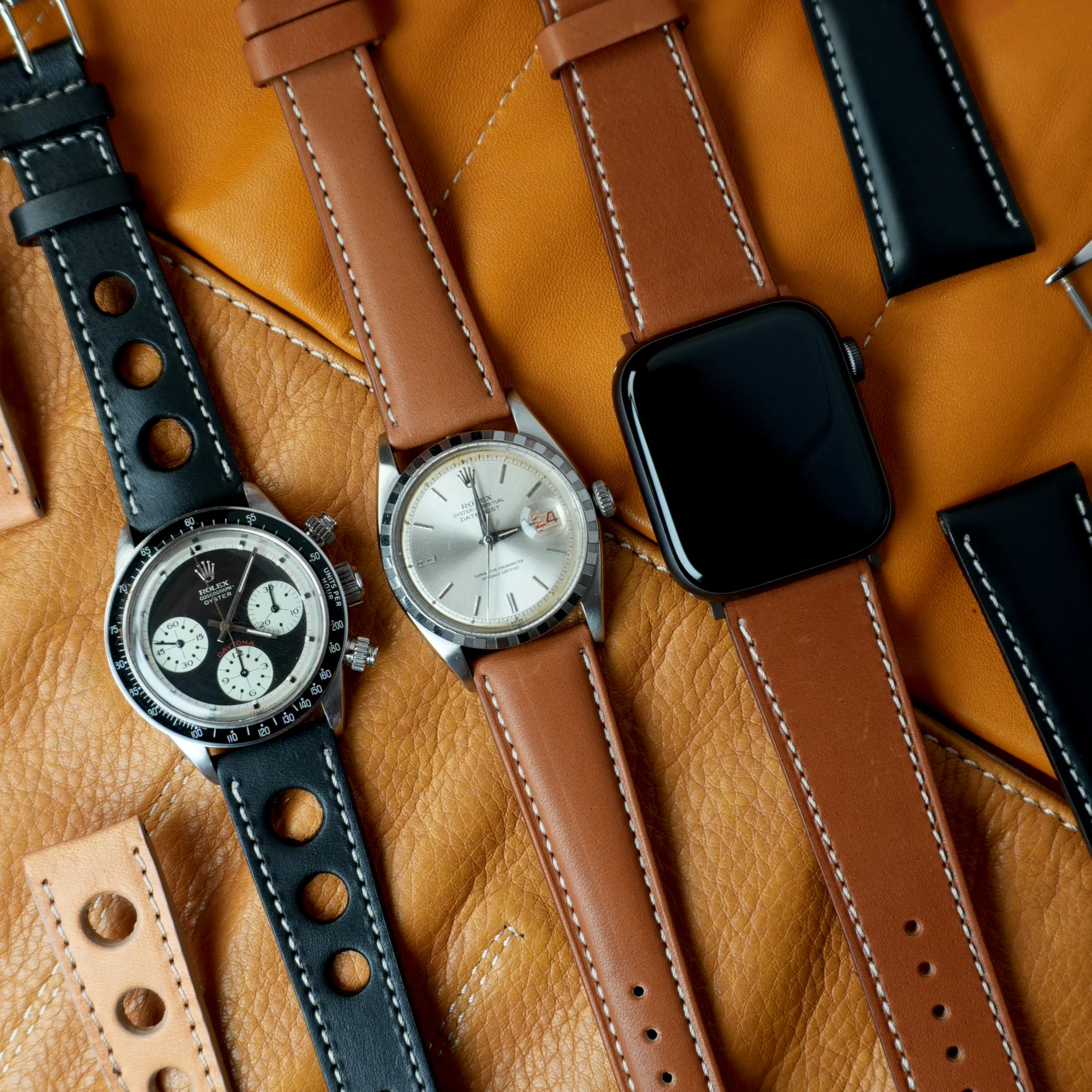 Cognac "Rally" Leather Watch Strap - Image 5