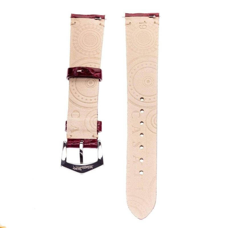 Premium Millennium Burgundy Alligator Apple Watch Strap - Image 6