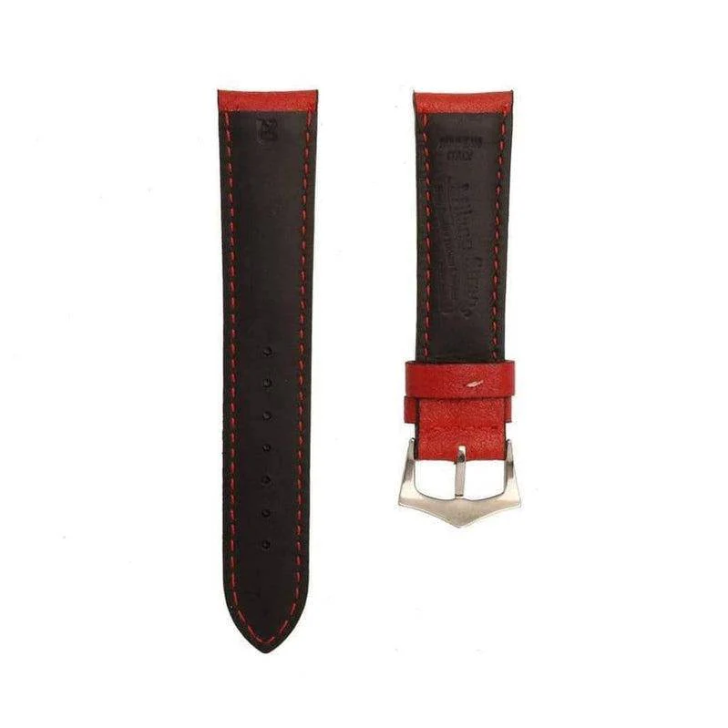 Red Leather Watch Strap - Image 3