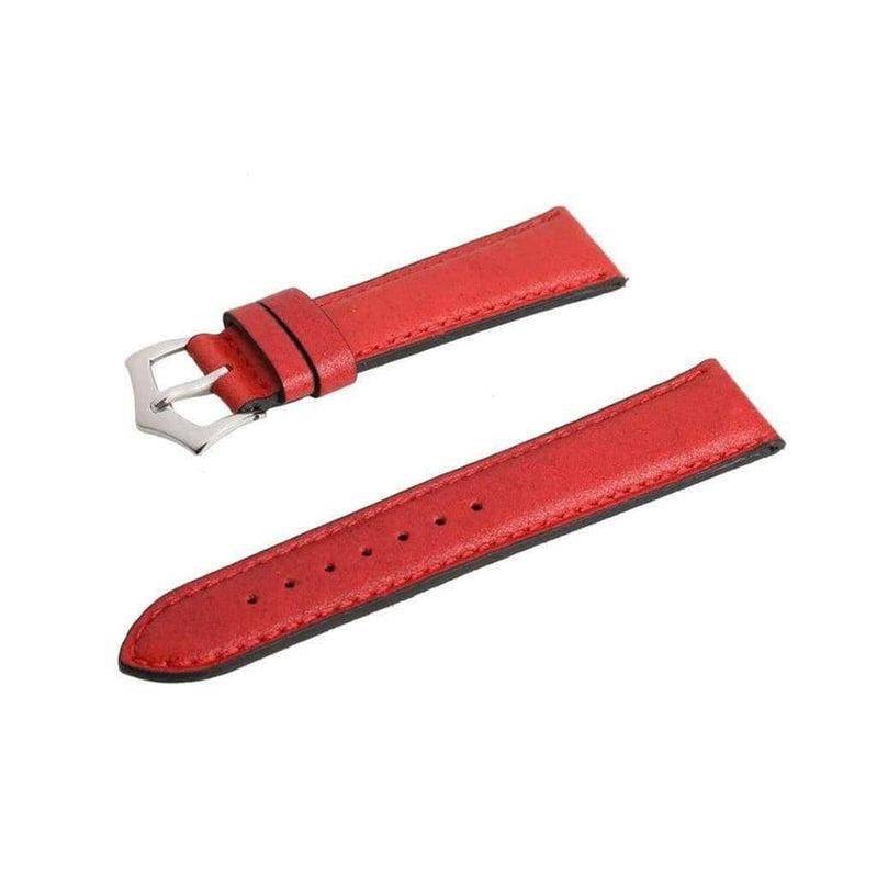 Red Leather Watch Strap - Image 4